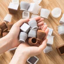 1入組矽膠毡桌腳膠墊，耐磨加固集成毡氈非脫落保護套 - 黑色 - 查看 1