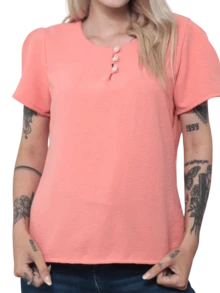 Women Tops - Màu Hồng baby - Xem 4