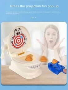 Toilet Toy Bounce Poop Tabletop Game Prank Toy Two Person Interactive Creative Gift - Multicolor - View 4