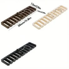 1pc White 10 Holes Belt Storage Rack Tie Hanging Rack Belt Clothes Rack Organizing Rack Scarf Rack Gift For Valentine's Day - White - View 5