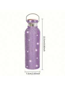 1 件裝大容量鑽石保溫杯,美式保溫戶外水瓶,聖誕萬聖節禮品杯 - 銀色 - 查看 7