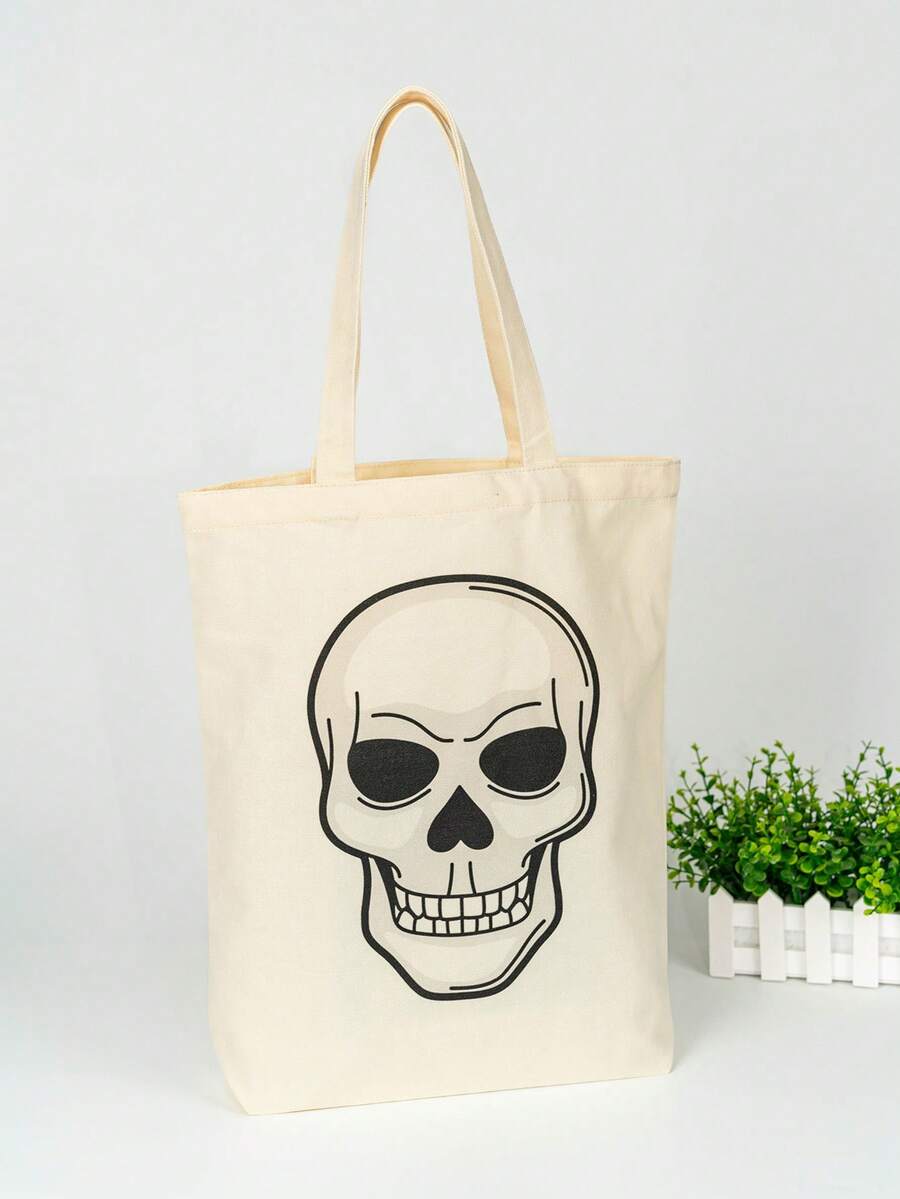 Ma halloween In Túi Mới lạ , Rùng rợn Gothic tranh sơn dầu Túi tote Có thể tái sử dụng Túi tote Gấp lại Dung lượng lớn Thời gian rảnh rỗi Túi mua sắm - màu đen - Xem 1