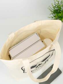 Ma halloween In Túi Mới lạ , Rùng rợn Gothic tranh sơn dầu Túi tote Có thể tái sử dụng Túi tote Gấp lại Dung lượng lớn Thời gian rảnh rỗi Túi mua sắm - màu đen - Xem 3