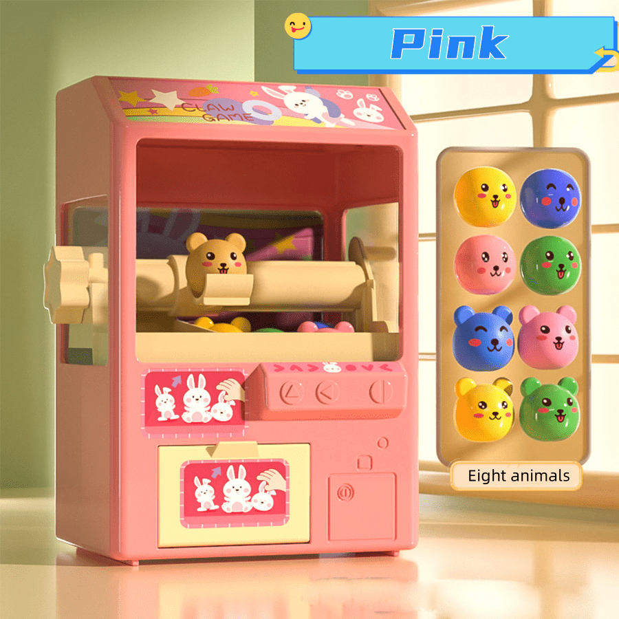 a-fun-claw-crane-machine-with-2-colors-8-small-toy-dolls-miniature