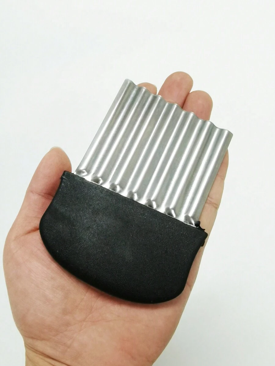 1pc Corrugated Knife Stainless Steel Wolf Tooth Potato Knife Cut Potatoes Wave Knife Kitchen Household Vegetable Cutting Artifact Flower-Style Slicer