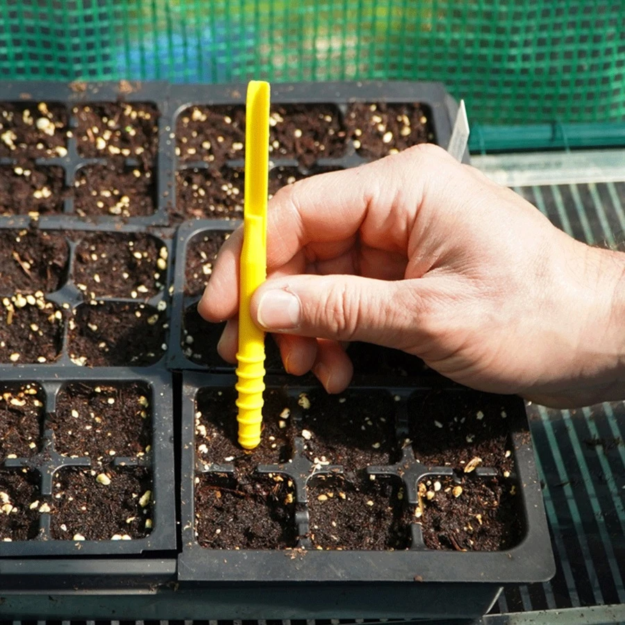 1pc Gardening Seed Sower Planter Seeder Transplanter For Seedling - Yellow - View 1