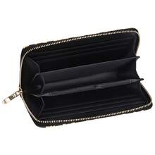 女士钱包 PU 皮革 大号旅行长款钱包 信用卡夹 带粉色骷髅图案 - 彩色 - 查看 4