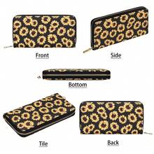 女士钱包 PU 皮革 大号旅行长款钱包 信用卡夹 带粉色骷髅图案 - 彩色 - 查看 6