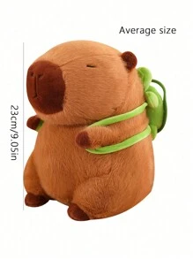 Mochila De Peluche De 1 Pieza Con Forma De Capibara - Marrón - Ver 7