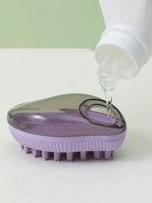 Pet Cleaning Tool, Mango Shaped Bath Brush With Fine Bristles And Refillable Bathing Solution For Cats And Dogs - Multicolor - View 5