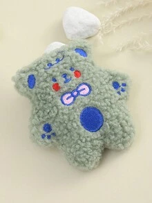 1pc Cartoon Teddy Bear Chewable Plush Cat Toy With Embroidery - Multicolor - View 5
