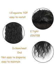 Ponytail Extension, 24 Inch Drawstring Ponytail Hair Extensions For Women Long Curly Wavy Ponytail Multi-Color Option For Daily - Black - View 4