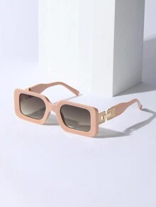 1pair Women's Square Frame Fashion Glassesable And Versatile For Summer Outfits - Multicolor - View 10