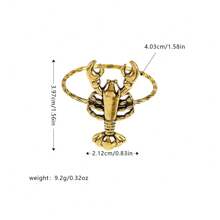 1pc Ocean Collection Metal Lobster Napkin Rings Party Table Decorations - Gold - View 4