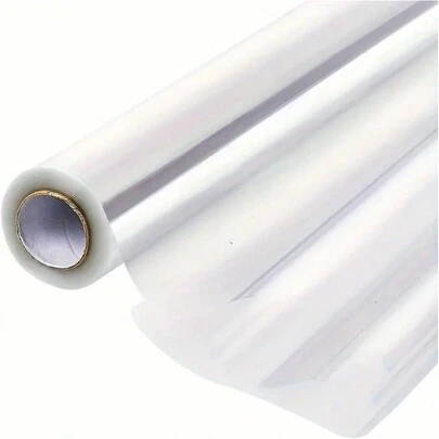 1/2 Rolls, Transparent Wrapping Paper, Cellophane Wrapping Is Suitable For Valentine's Day, Wedding And Other Festivals Gift Basket Candy Wrapping Craft Bouquet Wrapping, Wrapping Paper, Tissue Paper, Flower Bouquet Supplies, Gift Wrapping Paper, Flower Wrapping Paper, Gift Packaging, Weddings Wrap