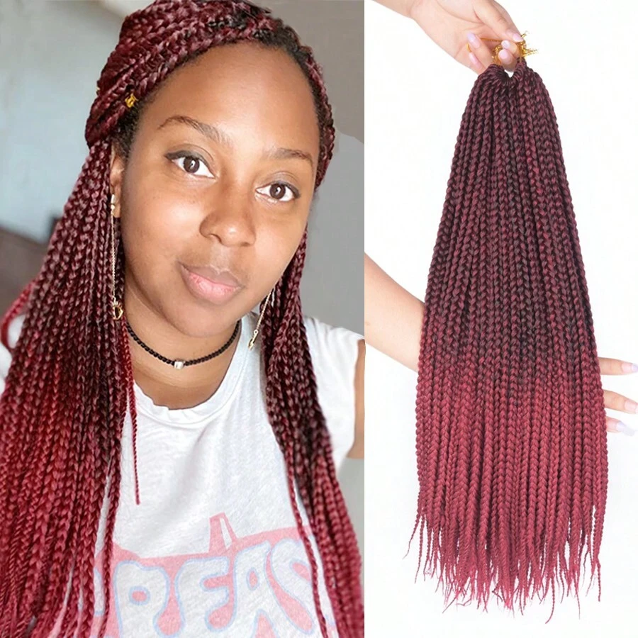 Box Braids Crochet Hair 18 Inch Long Crochet Braids Pre Looped Crochet