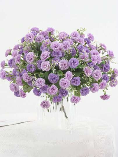 1pc Silk Carnation Bridal Bouquet, Faux Flower Room Decor, Autumn Decoration, Centerpiece, Vase Filler, Home Decor, Outdoor Garden, Wedding, Valentine's Day Gift