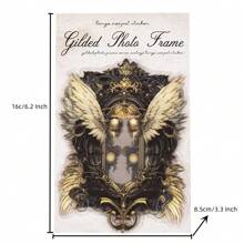 10入組大型復古寵物裝飾貼紙,防水,龐克風格框系列貼紙,復古框相編材料,拼貼貼紙 - 彩色 - 查看 6