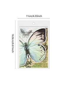 30pcs Butterfly Themed Element Material Paper Of The Forest Series, Creative Collage And Diy Paper - Multicolor - View 2
