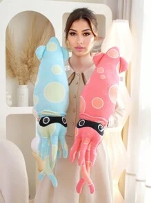 Bobbybear 1只創意有趣章魚毛絨玩具,可愛章魚形狀枕頭娃娃,適用於家居裝飾、水族箱、生日禮物 - 藍色 - 查看 5