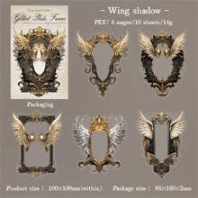 10入組大型復古寵物裝飾貼紙,防水,龐克風格框系列貼紙,復古框相編材料,拼貼貼紙 - 彩色 - 查看 7