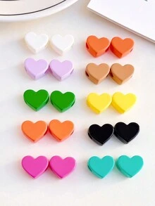 chenming 20入組各種顏色的心形亞克力珠子,適用於學生、日常穿著、假日期間和diy珠寶製作用品批發 - 20pcs - 查看 6