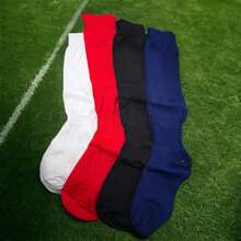 Calcetas Largas Medias de Futbol Soccer Deportivas Diferentes Colores - Negro - Ver 2