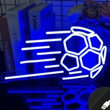 足球霓虹燈,適用於臥室、生日派對、家庭、大學、俱樂部裝飾 - 藍色 - 查看 5