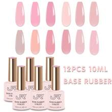 JR Jr 36 Colors 10ml 12pcs Rubber Bottom Paint No Need Color Gel With Transparent & Textured Finish