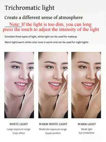 1 pieza Luz de espejo de maquillaje ABS moderno plegable para casa - Multicolor - Ver 6