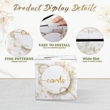 Wedding Card Box With Slot Marble Wedding Envelope Box For Reception Wedding Money Box Gift Card Box For Party, Birthday, Bridal Shower, Anniversaries, Graduation Decorations - Marble Model - View 5