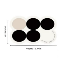 1個復古氣氛的圓形咖啡墊,廚房防滑防油碗盤杯具墊