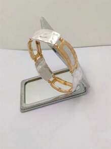 1手環, 歐美時尚,金屬空心彈性繩,適合女性日常配戴 - 彩色 - 查看 2