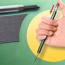 1pc Mechanical Pencil + 1 Box Refill Leads, Thick Lead Automatic Pencil With Replaceable Leads, 2B Pencil, 2pcs/Set - Multicolor - View 8