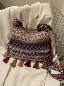 時尚的新款多色大容量多功能肩背袋,非常適合巴西狂歡節和聖帕特裡克節 - 咖啡棕 - 查看 1