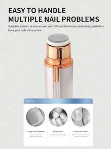 智慧電動指甲刀具有防夾、磨甲、打磨功能。適合所有年齡。便攜且電池壽命長。高端包裝,絕佳的禮物創意。 - 白色 - 查看 5