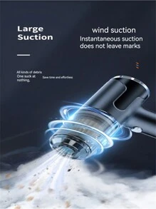 車用及家用高功率無線小型吸塵器,便攜手持式新能源車用吸塵器,無線強力手持式吸塵器,車輛和家庭清潔 - 黑色 - 查看 7