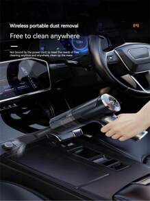 車用及家用高功率無線小型吸塵器,便攜手持式新能源車用吸塵器,無線強力手持式吸塵器,車輛和家庭清潔 - 黑色 - 查看 3