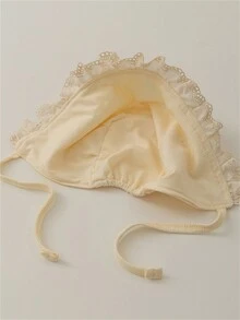 新生嬰兒耳保護帽,歐式可愛設計帽子適用於男女寶寶3-12個月 - 粉色 - 查看 4