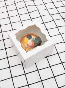 10 件迷你糕点烘焙饼干下午茶盒学校用品食品袋食品盒适用于糖果巧克力饼干等。