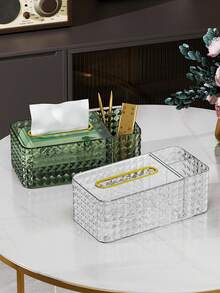 1入高端極簡風格的面紙盒,擁有輕奢風格,適用於咖啡桌和辦公室裝飾和收納 - 白色 - 查看 5