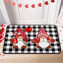 1入組新款情人節裝飾心型門墊,門口/腳部/浴室防滑,吸水性和耐用性地墊 - 小心動 - 查看 1