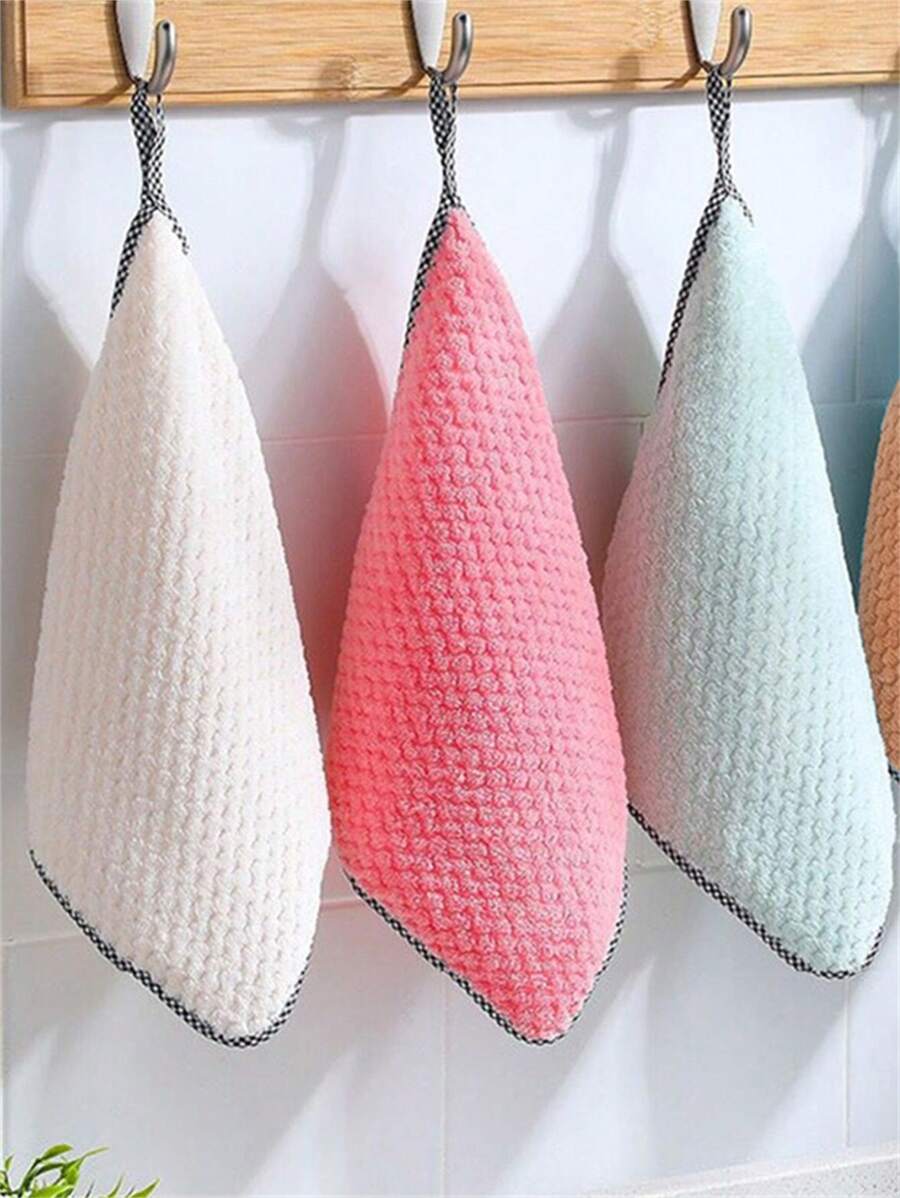 1 Pc Kitchen Cleaning Rag, Microfiber Cleaning Rag, Suitable For Kitchen, Restaurant, Room,Bathroom - Red - View 1