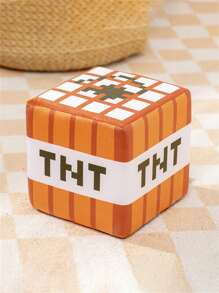 毛绒 TNT 风格娃娃，柔软立方体枕头娃娃，非常适合生日、新年和母亲节礼物 - 紅白色 - 查看 1