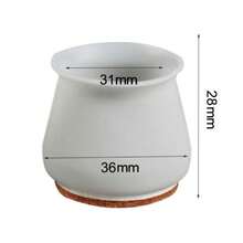 1入組矽膠毡桌腳膠墊，耐磨加固集成毡氈非脫落保護套 - 黑色 - 查看 8