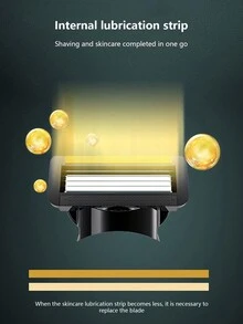 多功能可水洗刮鬍刀,男士手動和電動刮鬍刀 - 藍色 - 查看 5