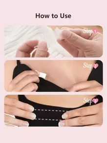 36 件裝隱形雙面膠帶,切割工具,適用於衣服和身體、圍巾、美容、所有布料和皮膚類型,透明連身裙胸部保護貼紙,防止暴露 - 無色 - 查看 7