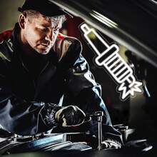 火花塞設計led霓虹燈招牌,適用於卧室、商業、車庫、汽車店、聖誕生日派對,含5v電源適配器 - 白色 - 查看 4