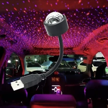 1pc Music Control USB Car Star Light, LED Ceiling, Bedroom, Party, Photography & More!Roof Star Night Light Projector Atmosphere Light USB Decorative Light - Black - View 7