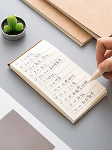 1pc(50张)计划本自律卡本效率贴纸本简约贴纸纸每日计划周计划备忘录多功能学生便利贴笔记本可撕式无粘性便签纸自律每日计划本时间管理周计划todo list计划打卡卡可爱ins风手账留言本 - 彩色 - 查看 6